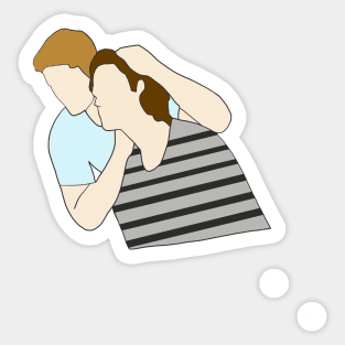 Jensen and Jared hug J2 Sticker